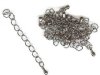 10 2 Inch Gunmetal Plate Necklace Extenders